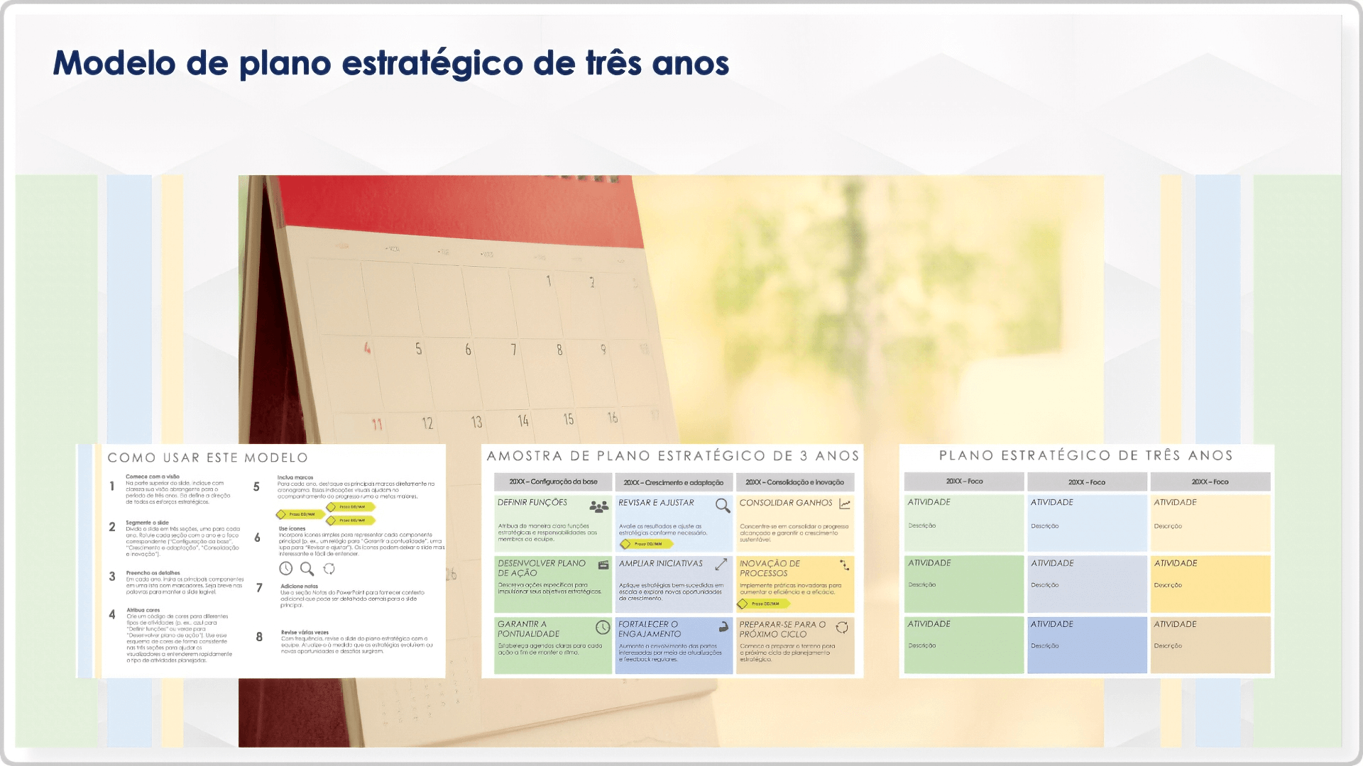  Modelo de plano estratégico de 3 anos