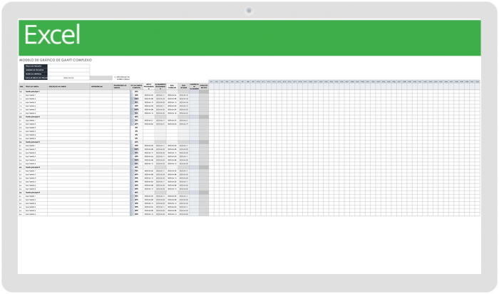 Gráfico de Gantt Complexo