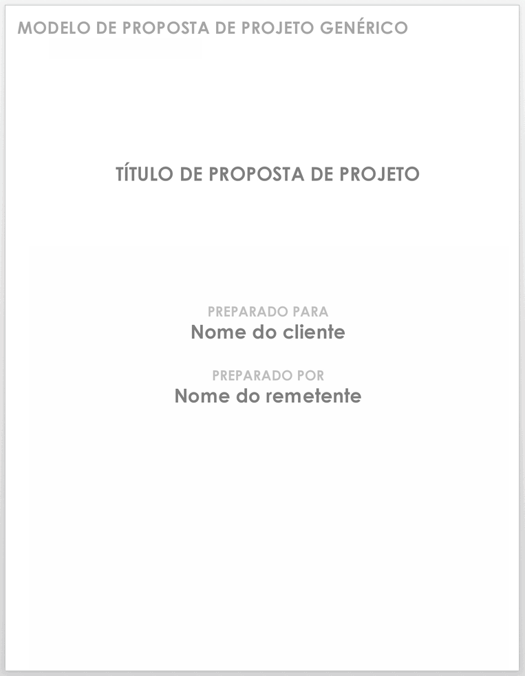 Proposta de Projeto Genérico