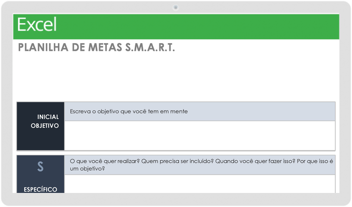 Planilha de metas SMART