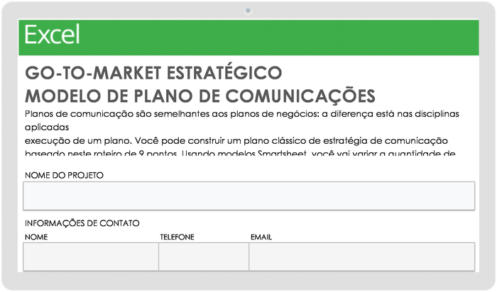 Modelo de Plano Estratégico de Comunicação de Go To Market