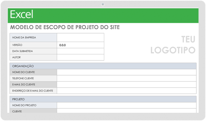  Modelo de Escopo do Projeto de Site